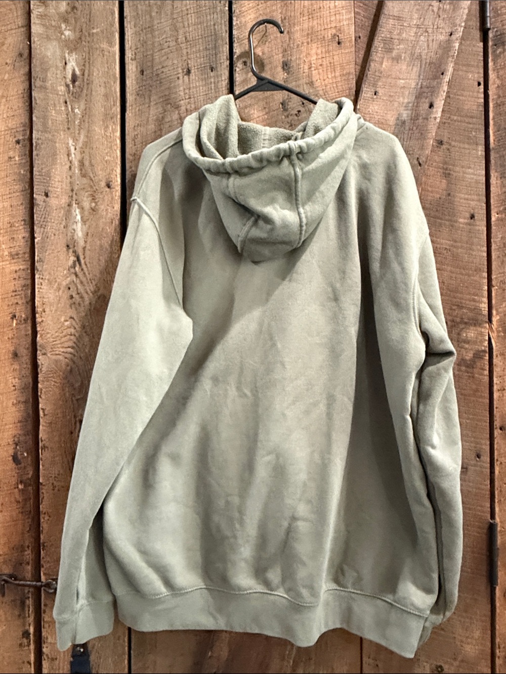 Carhartt Olive Green Pullover Hoodie with Sleeve Logo - Picture 3 of 3